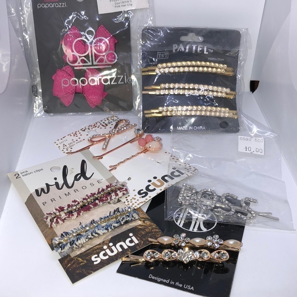 BIG bundle fashion statement glam hair pins clips variety new